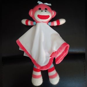Baby Starters Sock Monkey Rattle Lovey/Security Blanket
